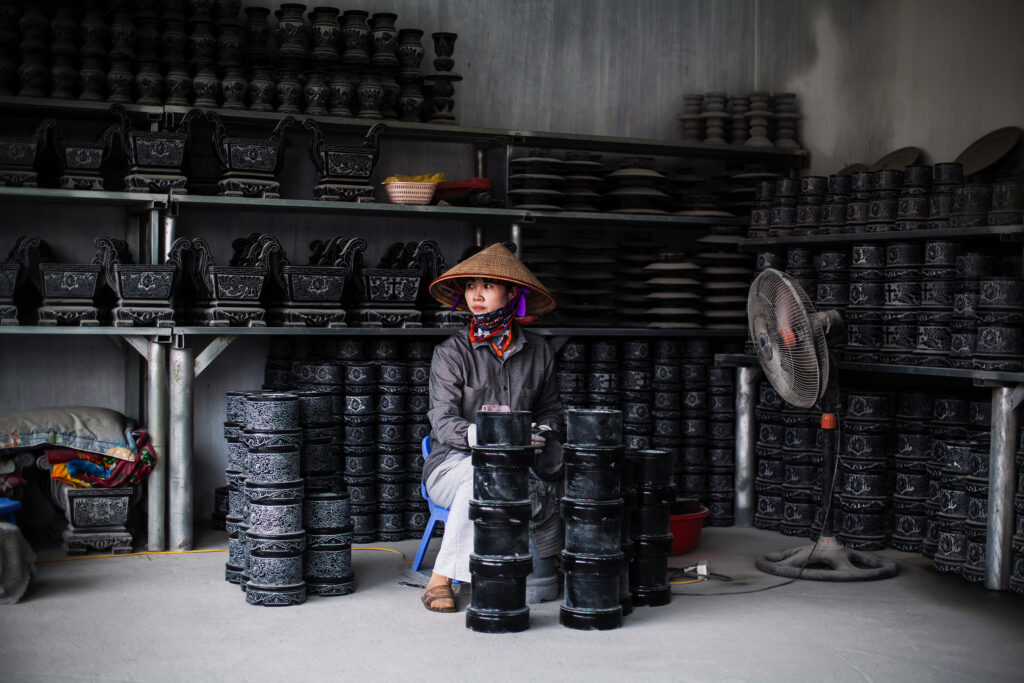 Ninh_Binh_portrait. Stone_carving_village. Vietnam