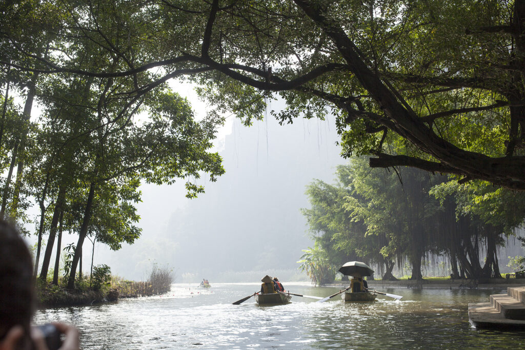 Travel photography of Vietnam Ninh Binh river 