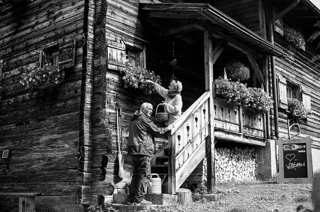 Photo of the oldest historical Walser house in Medergen, Alpen village in Switzerland