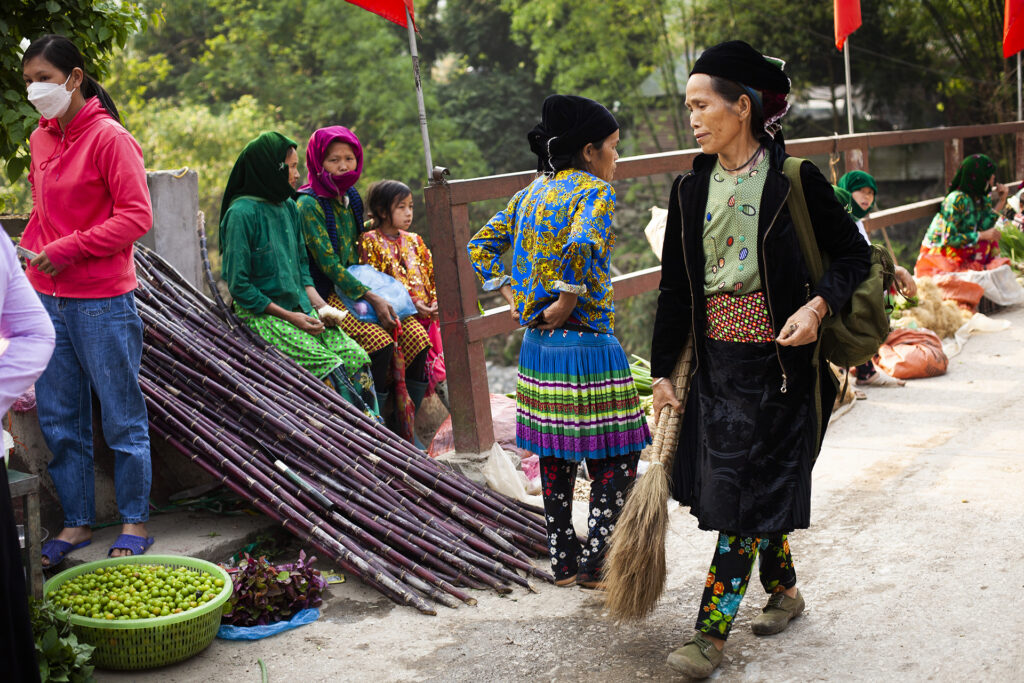 Hmong fashion black velvet clothing Vietnam