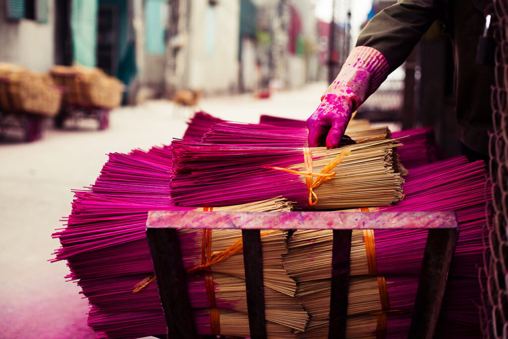 Photo of load of pink incense sticks