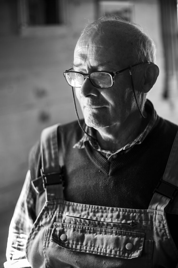 Portrait of a Swiss man living in Medergen village