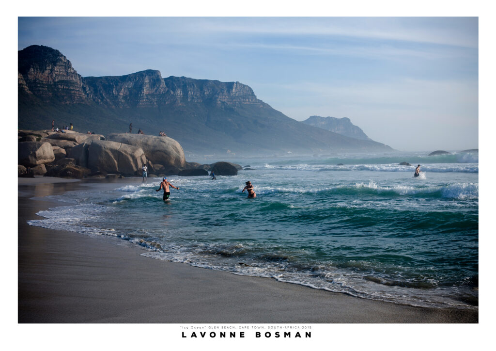 Cape Town photo art print for sale on Etsy.  Photography by Lavonne Bosman. Blue oceanscape photography print