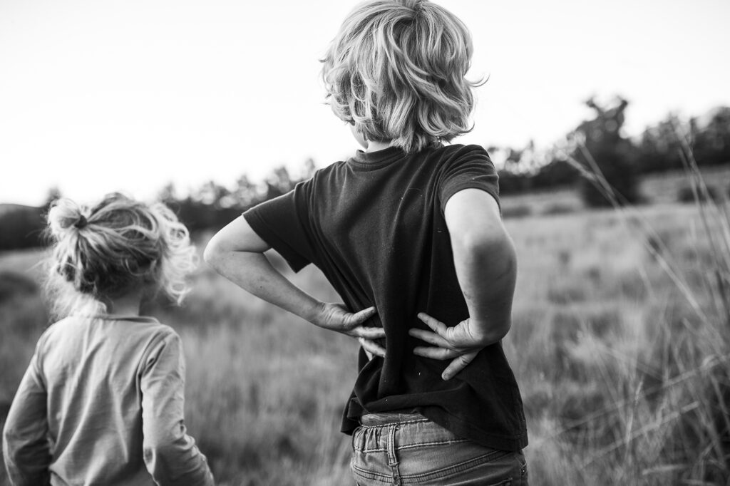 Children in a field