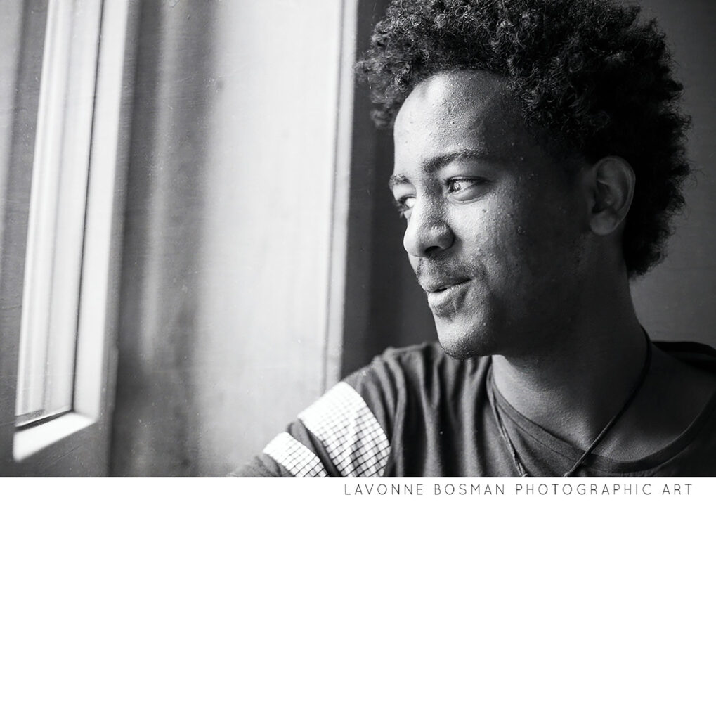 Black and white Photography art portraits asylum seekers in Switzerland refugees. Photo portraits by photographer Lavonne Bosman